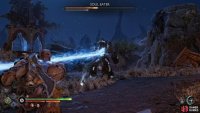 Avoid the light beam with blocks, parries, or dodge rolls.