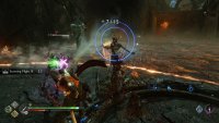 Double tap L1 to interrupt the concentric blue ring attacks.
