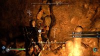 You can loot the relic from the corpse in the wall.
