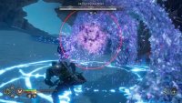 You can’t block or parry red ring attacks, but you can dodge them or interrupt them with light and heavy runic attacks, or relic abilities.