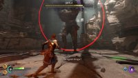 The red circle indicates incoming multiple blobs of damage that you’ll need to dodge away to the side from.
