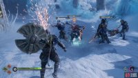 Perfect parrying a melee attack gives you a window to press R1 or R2 to perform a special counterattack.