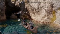 After opening the gate, you can take the boat to the dew drop.
