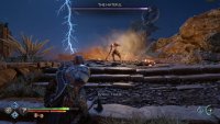 The Hateful will spawn as soon as you reach the platform.