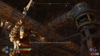 Throw the Leviathan Axe in this point above the gate to the right.