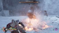 Oluf has a little splash with his slam attack