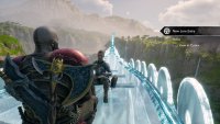 You will end up taking a boat to The Crater area of Vanaheim
