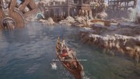 Dock your boat right before the water wheel
