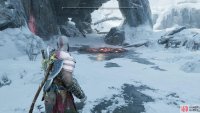 Climb a ledge along the northeastern corner of the Lake of Nine to find a Draugr Hole.