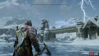 You can spot the tell-tale rainbow shimmer of a Remnants of Asgard site on the bridge leading to Tyr’s Temple.