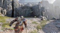 Throw your spear here to get to the upper ledge