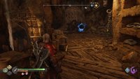 Climb over using the spear to find the rift on the left