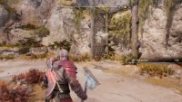 Toss your spear here to get to the upper ledge