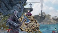 then climb up and smash an explosive pot to clear some rocks.