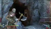 Strike a rune gong in a hole in the wall, then quickly run to a ruined bridge,