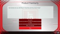Then answer “very” for Product Familiarity.
