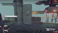 and head up the stairs outside and interact with the switch to move the container closer 
