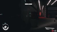 Wait for the guard to look in the opposite direction before taking him down with the disrupter,