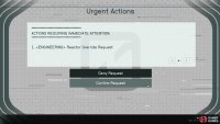 Then Confirm Request. This will make the entire ship hostile to you. Now you need to escape.