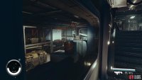 Proceed up the stairs while paying attention to the room on your left, that’s the storage room.