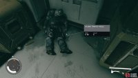 you’ll need to locate the GalBank tranfer module, nearby the corpse by the stairs.