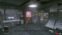 Locate the captain’s room in the crew quarters