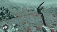 Sprinting, jumping and performing power attacks will all consume O2, noted by the white gauge on the bottom left of the screen.