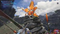The sunflower trampoline will bounce you right to the pillar with the kite.