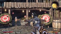 Shoot the three smaller targets in the back
