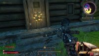 The Die is behind the house in the northeast corner