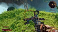 You will have to jump across some flowers to reach the island with the Die