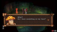 Feed the man the Mushroom you obtained to recruit this bizarre fellow.