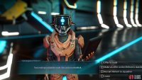 Selecting option 1 will let you trade normal goods, but as it’s his ship we are after, use option 2 here.