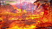 The fireballs that drop from the sky stay burning on the ground for a brief period