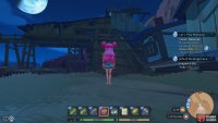 The chest is inside of the railroad track.
