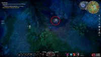 Look for bubbles in the water and click on it to place your fishing pole