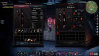 1. - Character Gear, 2. - Stats (Power Level is important), 3.- Perks (What perks that particular servant has), 4. - Status (Injuries etc.), 5. - Container (Where loot goes)