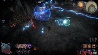 Barrier: Adam will conjure an impenetrable barrier that lets out electric orbs upon being attacked.