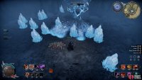 Ice Wave: Two waves of icy discs will head in your direction. Hide behind the ice block to avoid it.