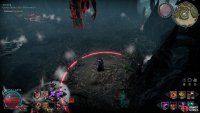 Leaping Slam: Gorecrusher will leap into the air before slamming down upon you. The red marker indicates where it will land.