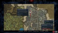 Head to the northwest Vampiric Waygate and follow the path north to find the camp.