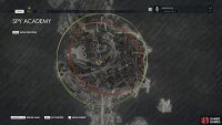 You need to be standing at this southern point of the Spy Academy map to see all the practice targets.