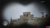 The Stone Eagle rest atop the mantel on this building you can see through your binoculars.