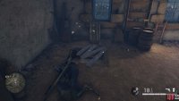 Once you find the room with the hole in the floor, simply clear the debris away.