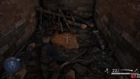 You will find this workbench in the crypt underneath the church.