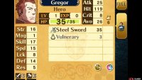 The bottom screen will show the character’s stats and available weapons in their new class.