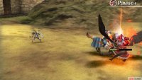 Chrom finishes off an enemy for Donnel.
