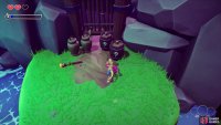 The pots are slightly obscuring a gate you can roll under