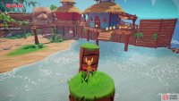 Use these platformers to reach the wooden walkway by the buildings
