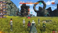 Press up on the d-pad to lure the enemies over